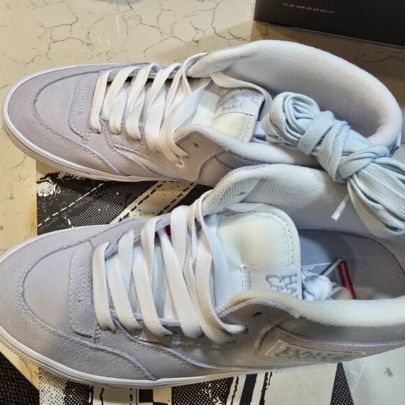 VANS SKATE HALF CAB WAFFLECUP SNEAKERS LIGHT BLUE MENS SIZE 9 SKATEBOARDING NEW - Picture 2 of 10